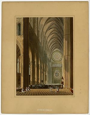 Antique Print-ABBEY OF SAINT-REMI-CATHEDRAL-REIMS-STAINED GLASS-Wild-c. 1823