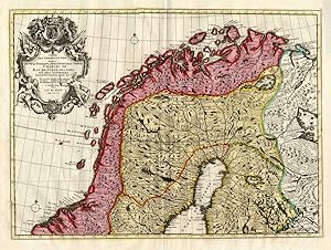 2 Antique Maps-SWEDEN-NORWAY-FINLAND-Elwe-1792