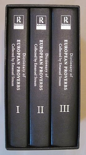 Immagine del venditore per Dictionary of European Proverbs. 3 Volumes in the Slip-case. venduto da John Roberts, A.B.A.
