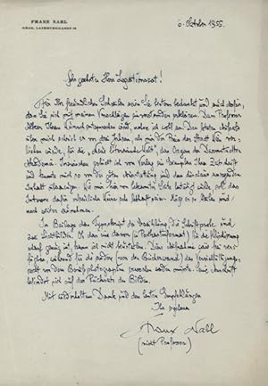 2 Briefe. 1/ Brief m.e.U. Graz 23.9.1955. 1 S. 4°. 2/ Eigenh. Brief m.U. Graz 6.10.1955. 1 S. 4°.