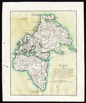 Antique Map-OLD WORLD-EUROPE-AFRCIA-ASIA-Vaugondy-L'Epine-1822