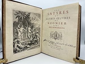 Les Satyres et autres oeuvres de Régnier, avec des remarques [de Claude Brossette]