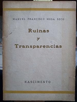 Imagen del vendedor de Ruinas y Transparencias a la venta por Librera Monte Sarmiento