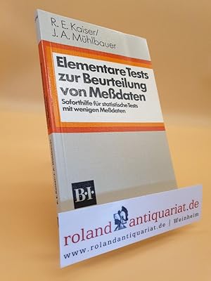 Bild des Verkufers fr Elementare Tests zur Beurteilung von Medaten. Soforthilfe fr statistische Tests mit wenigen Medaten. zum Verkauf von Roland Antiquariat UG haftungsbeschrnkt