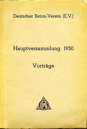 Bild des Verkufers fr Vortrge - Hauptversammlung 1950 3. und 4. Mai 1950 in Wiesbaden zum Verkauf von Allguer Online Antiquariat