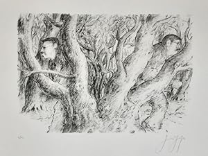 Flüchtige Begegnung. - (Lithographie / 2009, signiert u. numm. mit Ex. 16 von Auflage: 40 Ex.)