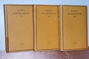 Kent's Repertorium der homöopathischen Arzneimittel. Band I - III. (3 Bücher). Neu übersetzt und ...