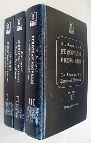 Immagine del venditore per Dictionary of European Proverbs. 3 Volumes. venduto da John Roberts, A.B.A.