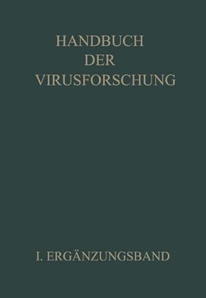 Bild des Verkufers fr Handbuch der Virusforschung : I. Ergnzungsband zum Verkauf von AHA-BUCH GmbH