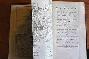 Immagine del venditore per A Voyage to California, to Observe The Transit of Venus. With a Historical Description of The Author's Route Through Mexico, and the Natural History of that Province. Also, a Voyage to Newfoundland and Sallee to make Experiments on Mr Le Roy's Time Keepers by Monsieur de Cassini venduto da Steve Liddle, ABA PBFA  ILAB