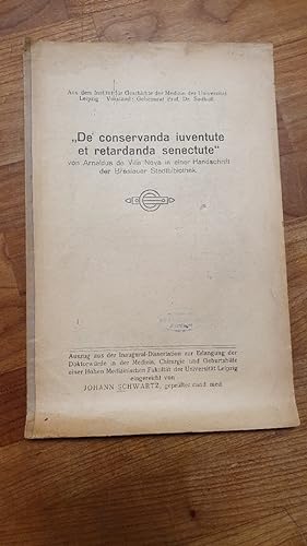 "De conservanda iuventute et retardanda senectute" von Arnaldus de Villa Nova in einer Handschrif...
