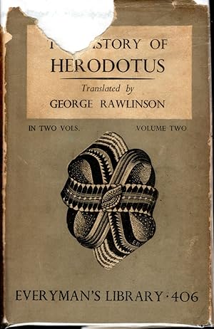 Bild des Verkufers fr The History of Herodotus (Volume Two (2) (Everyman''s Library #406) zum Verkauf von Dorley House Books, Inc.