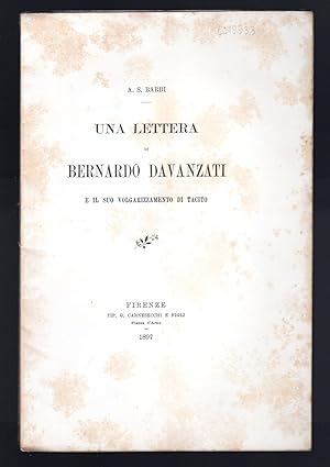 Bild des Verkufers fr Una lettera di Bernardo Davanzati zum Verkauf von Sergio Trippini