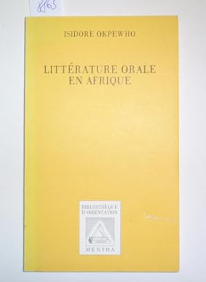 Immagine del venditore per Litterature Orale en Afrique. venduto da Antiquariat Welwitschia Dr. Andreas Eckl