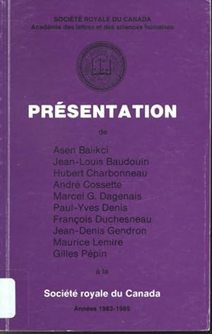 Seller image for Socit Royale du Canada Acadmie des Lettres et des sciences humaines Annes 1983-1985 for sale by Librairie Le Nord