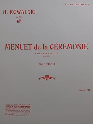 Seller image for Kowalski Henri Menuet de la Crmonie Piano ca1912 for sale by partitions-anciennes