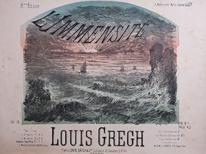 Seller image for GREGH Louis L'Immensit Piano 1878 for sale by partitions-anciennes