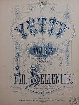 Seller image for SELLENICK Ad. Yetty Piano ca1875 for sale by partitions-anciennes