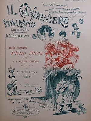 Image du vendeur pour PESTALOZZA Alberto Inno Marcia Piano ou Chant Piano 1906 mis en vente par partitions-anciennes