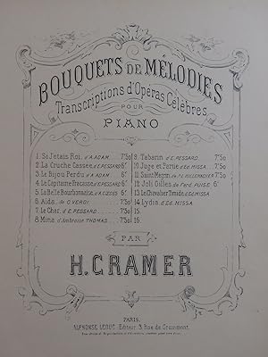 Immagine del venditore per CRAMER Henri Joli Gilles F. Poise Bouquet de Mlodies Piano 1887 venduto da partitions-anciennes