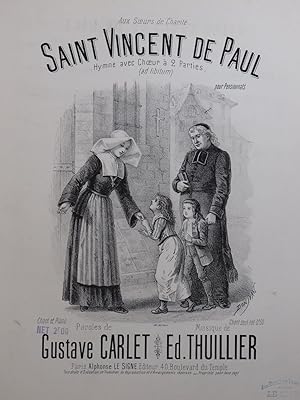 Seller image for THUILLIER Edmond Saint Vincent de Paul Chant Piano ca1880 for sale by partitions-anciennes
