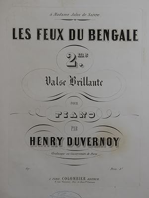 Seller image for DUVERNOY Henry Les Feux de Bengale Piano XIXe sicle for sale by partitions-anciennes