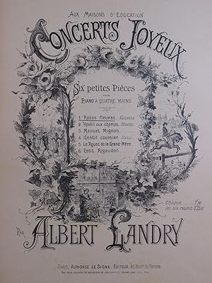 Seller image for LANDRY Albert Roses Fleuries Valzetta Piano 4 mains for sale by partitions-anciennes