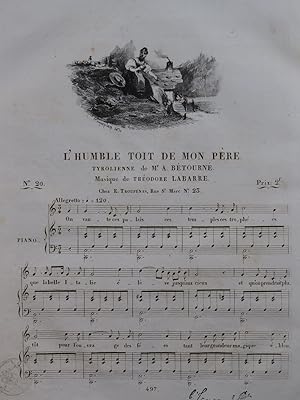 Seller image for LABARRE Thodore L'Humble toit de mon pre Chant Piano ca1830 for sale by partitions-anciennes