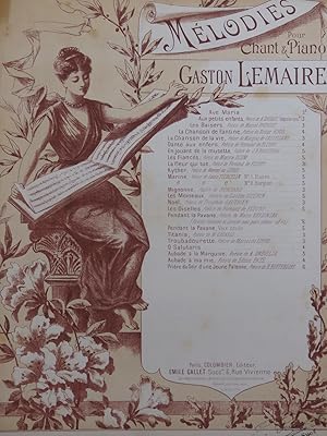 Imagen del vendedor de LEMAIRE Gaston Dante aux enfers Chant Piano 1893 a la venta por partitions-anciennes