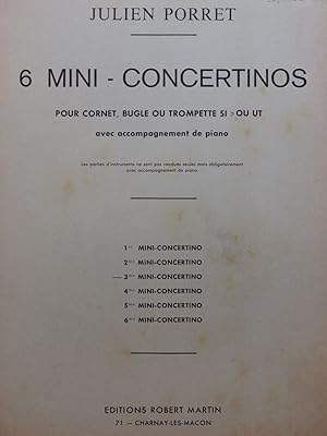 Imagen del vendedor de PORRET Julien Mini-Concertino No 3 Piano Trompette ou Cornet 1972 a la venta por partitions-anciennes
