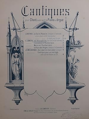 Imagen del vendedor de LEMAIRE Gaston Les Deux Patries Chant Orgue ca1895 a la venta por partitions-anciennes