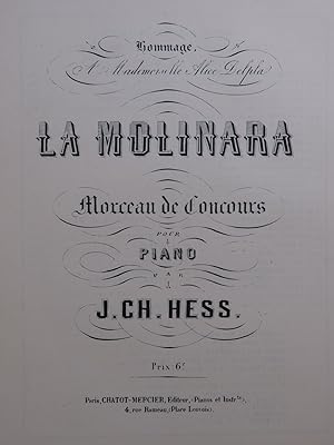 Seller image for HESS J. Ch. La Molinara Piano for sale by partitions-anciennes