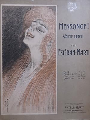 Immagine del venditore per ESTEBAN-MARTI Mensonge ! Piano 1906 venduto da partitions-anciennes