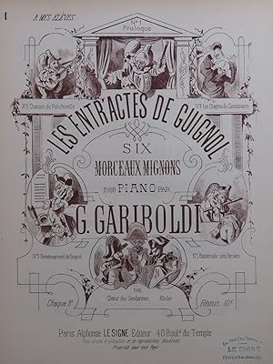 Seller image for GARIBOLDI Giuseppe Les Entr'actes de Guignol Piano ca1880 for sale by partitions-anciennes