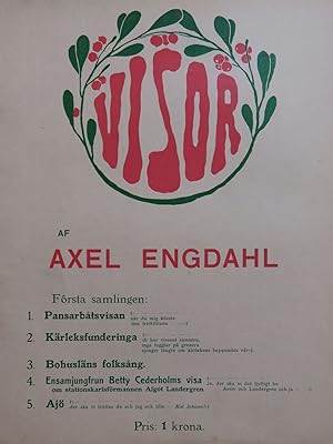 Imagen del vendedor de Visor af Axel Engdahl 5 Pices Chant Piano ca1918 a la venta por partitions-anciennes