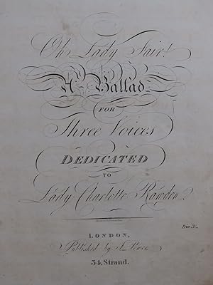 Imagen del vendedor de MOORE Thomas Oh Lady fair ! Chant Piano ca1850 a la venta por partitions-anciennes