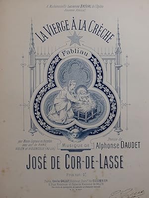 Seller image for DE COR-DE-LASSE Jos La Vierge  la Crche Fabliau Chant Piano ca1897 for sale by partitions-anciennes