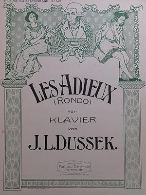 Seller image for DUSSEK J. L. Les Adieux Piano for sale by partitions-anciennes