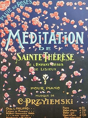 PRZYIEMSKI C. Méditation de Sainte Thérèse Violon Piano ca1920