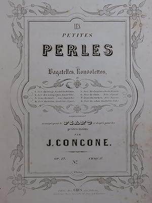 Seller image for CONCONE Joseph Les Petites Perles No 1 Perle du Rivage Piano ca1848 for sale by partitions-anciennes