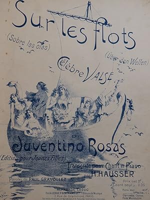 Seller image for ROSAS Juventino Sur les Flots Piano ca1910 for sale by partitions-anciennes