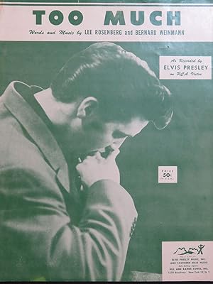 ROSENBERG Lee WEINMAN Bernard Too Much Elvis Presley Chant Piano 1956