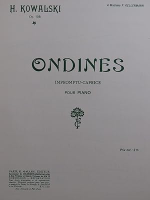 Seller image for KOWALSKI Henri Ondines Piano ca1915 for sale by partitions-anciennes