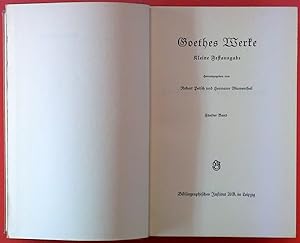 Seller image for Goethes Werke. Kleine Festausgabe. Fnfter Band - Das Leiden des jungen Werther / Meineke Fuchs / Hermann und Dorothea for sale by biblion2