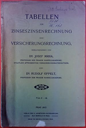 Seller image for Tabellen zur Zinseszinsenrechnung und Versicherungsrechnung for sale by biblion2