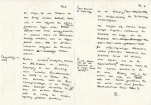 Handwritten manuscript pages from a Vienna speech