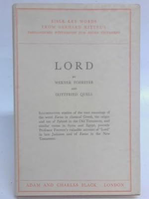 Image du vendeur pour Bible Key Words from Gerhard Kittel's 'theologisches Worterbuch Zum Neuen Testament': Lord. mis en vente par World of Rare Books