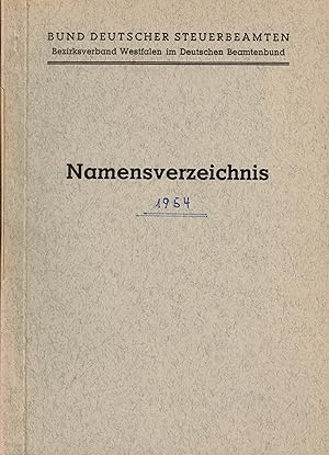 Bild des Verkufers fr Namensverzeichnis der Steuerbeamten und -Anwrter des Oberfinanzbezirks Mnster (1954) zum Verkauf von Paderbuch e.Kfm. Inh. Ralf R. Eichmann