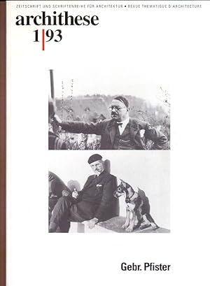 Imagen del vendedor de archithese. Zeitschrift und Schriftenreihe fr Architektur / Revue thmatique d`architecture.1/93. Gebr. Pfister. a la venta por Die Wortfreunde - Antiquariat Wirthwein Matthias Wirthwein