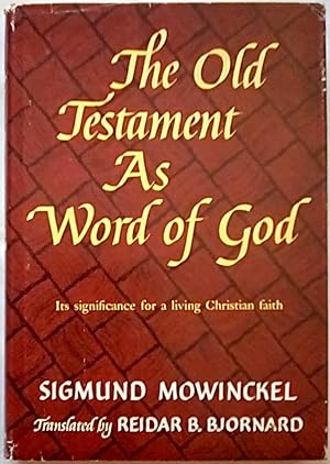 Bild des Verkufers fr The Old Testament as Word of God zum Verkauf von P Peterson Bookseller